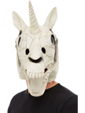 Unicorn Skull Latex Masker, leuk voor Halloween of Horror feestje.