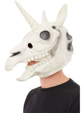 Unicorn Skull Latex Masker, leuk voor Halloween of Horror feestje.