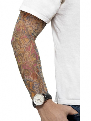 Creeër een stoere look met deze Tattoo Arm Sleeves 2Pk, Nude & Black.