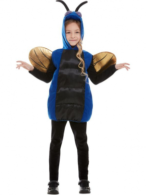  Creepy Bug Kostuum voor kinderen, bestaande uit de Hooded Tabberd. Leuk voor Halloween of themafeestje.
S/M=4-7JaarM/L=8-12Jaar