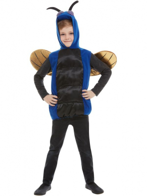  Creepy Bug Kostuum voor kinderen, bestaande uit de Hooded Tabberd. Leuk voor Halloween of themafeestje.
S/M=4-7JaarM/L=8-12Jaar