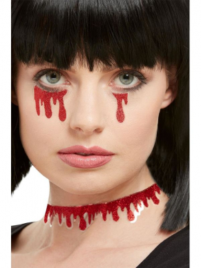 Maak jouw Horror Look compleet met deze  Make-Up FX, Blood Dripping Stickers, 3stkBekijk hier onze gehele collectie Schmink