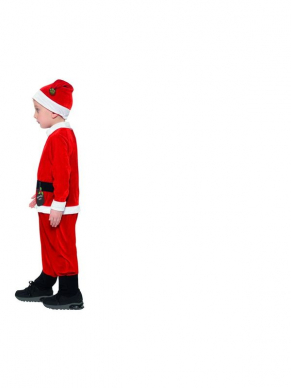 Santa Kostuum voor de allerkleinste, bestaande uit de jumpsuit met kerstmuts. Maak de look compleet met leuke bijpassende accessoires.Bekijk hier onze gehele Kerst Collectie voor kinderen.
