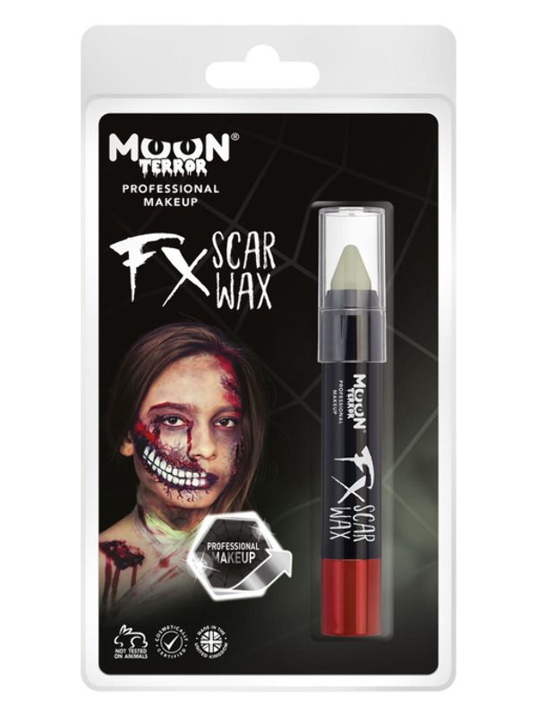 Creëer dit enge litteken met onze Moon Terror Pro FX Wax Crayon, combineer met onze andere producten uit de Moon terror Collectie  en je bent klaar voor jouw Horror Party.