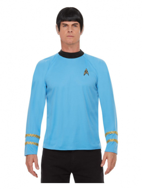 Bekend van de tv-film Star Trek, dit geweldige Original Series Sciences Uniform, Top Blue, Maak de look compleet met aparte accessoires. Bekijk ook onze overige Star Trek kostuums en accessoires. Te gek voor een Themafeestje van Carnaval.