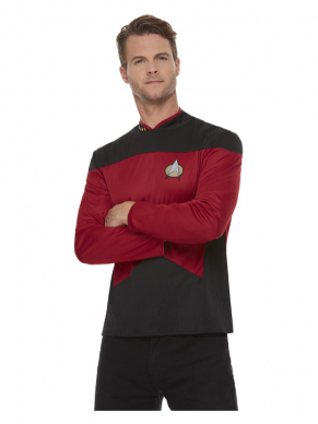 Bekend van de tv-film Star Trek, deze geweldiige The Next Generation Command Uniform, Maroon, Top. Maak de look compleet met bijpassende accessoires. Deze Top is perfect voor een themafeestje of Carnaval. Bekijk onze gehele Star Trek Collectie hier.