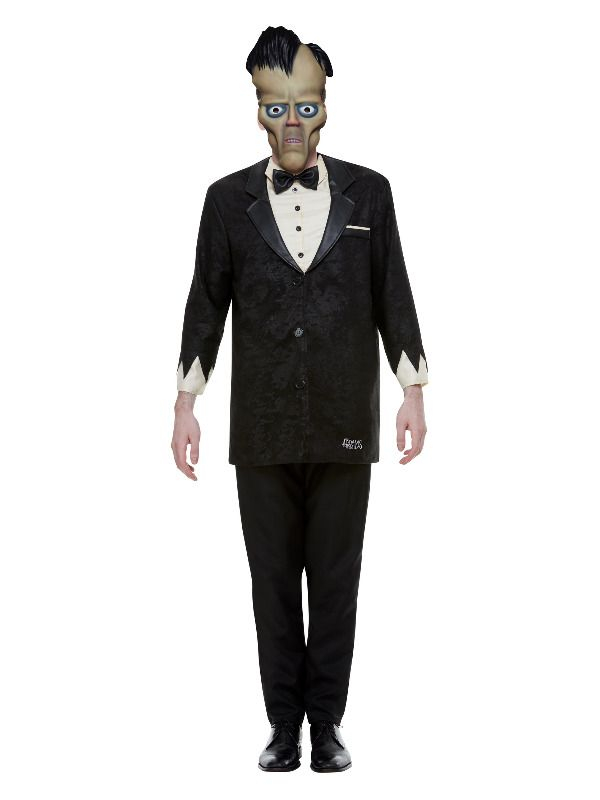 Wie kent ze niet de Addams Family! Ga verkleed als Lurch met dit geweldige kostuum, bestaande uit de top, broek en masker. Met dit kostuum ben je in één keer klaar voor Carnaval of Themafeestje. Bekijk hier onze gehele Addams Family Collectie.