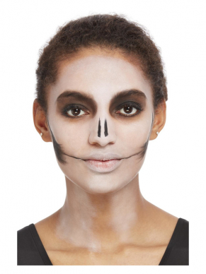 Maak jouw Day of the Dead kostuum compleet met deze  Make-Up FX, Bright DOTD Kit, bestaande uit een hoofdband, stickers, steentjes, en schmink op waterbasis.