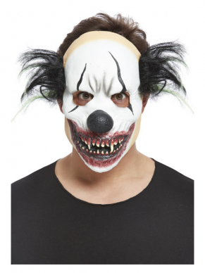 Jaag iedereen de stuipen op het lijf met dit Evil Clown Masker van Latex, met haar. Perfect voor een Halloweenparty.Bekijk hier onze bijpassende kostuums. 