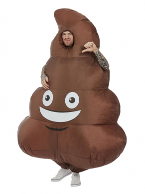 Sta in het middelpunt van de belangstelling met dit te gekke Inflatable Poop Kostuum. perfect voor een vrijgezellenfeest of Carnaval.