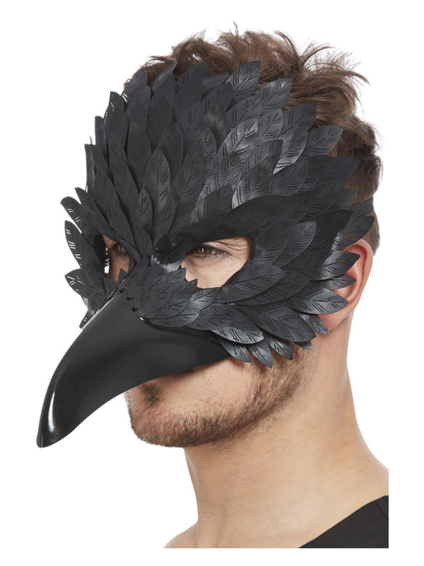 Raven Masker, perfect te combineren met onze Deluxe Raven King & Queen Kostuum.