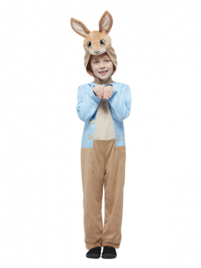 Peter Rabbit Klassiek, alles in één met karakterkap. Met dit kostuum ben je in één keer klaar voor Carnaval.
Wasinstructie: alleen handwas