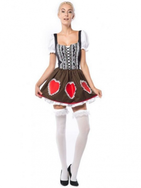 Dit Dirndl Heidi jurkje is veruit het meest verkochte Oktoberfest kostuum onder de dirndl jurkjes. Draag dit jurkje gecombineerd met een paar leuke hold up kousen en je bent klaar voor hét bierfeest van het jaar. Bekijk hier ons gehele Oktoberfest assortiment.