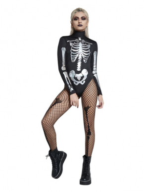 Sexy naar een Halloweenfeestje? Het kan met dit Sexy Skeleton-pakketje worden gecombineerd. Combineer het pakket met een leuke skeleton panty, schmink en een pruik voor een complete Skeleton Look.