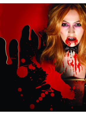 Maak jouw Vampire look nóg angstaanjagender met Make-Up FX, Large Vampire Blood, Red, Tube 100ml.