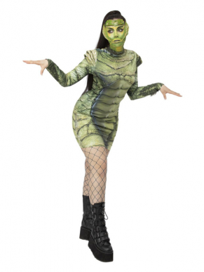  Universal Monsters Creature From The Black Dames Kostuum, perfect  voor Halloween. Ook verkrijgbaar voor Heren.