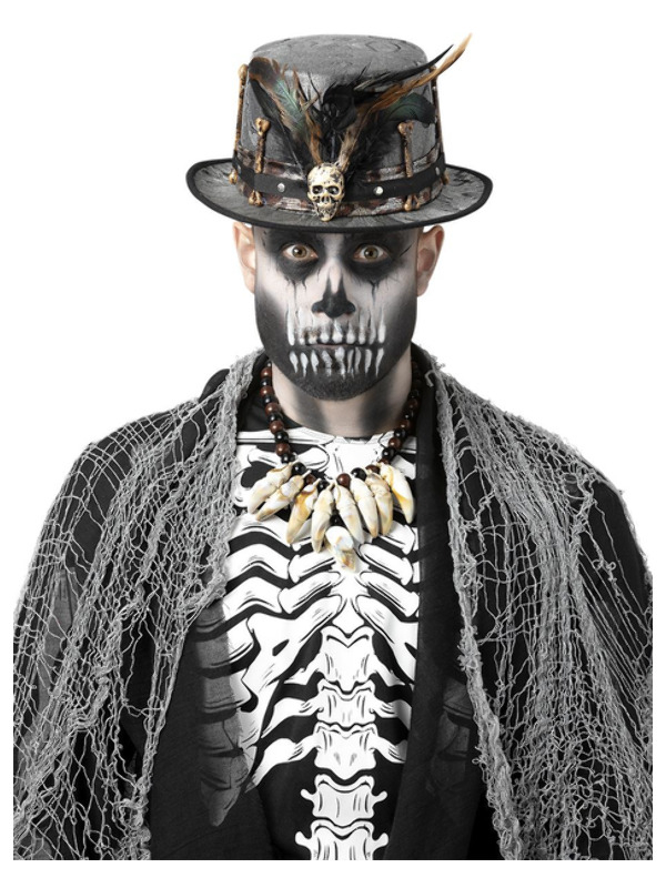 Maak jouw Voodoo Doctor look helemaal af met deze te gekke Voodoo Doctor hoed met Veren.