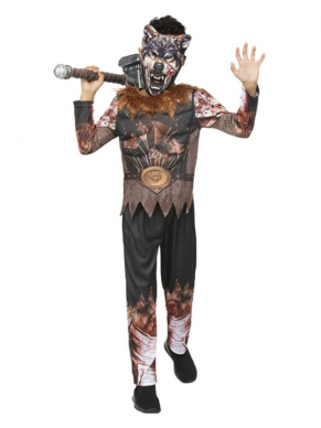 Maak de straten onveilig tijdens halloween met dit geweldige Weerwolf Warrior kostuum, bestaande uit de top met broek en masker. Je bent met dit kostuum in één keer klaar voor jouw Halloweenparty.
