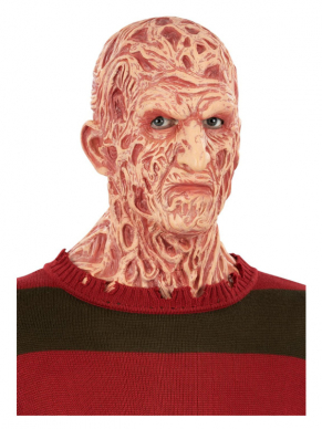 Wil jij jouw Freddy Krueger Halloween look echt helemaal af maken, kies dan voor dit full-head latex Freddy Krueger masker.