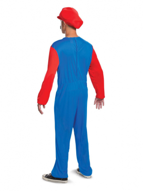  Dit geweldige Super Mario kostuum bestaat uit de blauwe all in one jumpsuit met bijpassende pet en snor. Met dit kostuum ben je in één keer klaar voor jouw feestje.