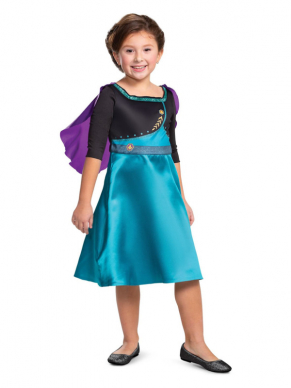 Waan jezelf in de wereld van Frozen met deze leuke Anna Basic jurk inclusief cape. Leuk voor een themafeestje maar ook zeker leuk voor thuis in de verkleedkist of als cadeautje.