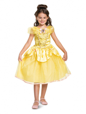 Met deze betoverende Belle jurk verandert het beest in een mum van tijd in de ware Prins. Leuk voor een themafeestje maar ook zeker leuk voor thuis in de verkleedkist of om te geven als cadeautje.