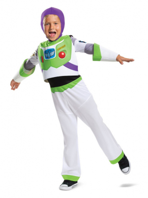 Dit Toy Story Buzz Lightyear Kostuum bestaat uit de all in one jumpsuit met muts. Leuk voor carnaval maar ook zeker leuk voor een kinderfeestje, themafeestje of gewoon voor thuis in de verkleedkist.