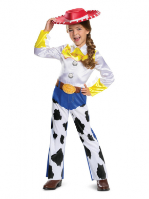 Dit Deluxe Toy Story Jessie Kostuum bestaat uit de all in one jumpsuit met details en hoed. Leuk voor carnaval maar ook zeker leuk voor een kinderfeestje, themafeestje of gewoon voor thuis in de verkleedkist.