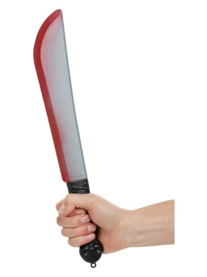 Voeg dit bloede mes toe aan jouw hjorror kostuum en jaag iedereen de stuipen op het lijf tijdens Halloween.
Afm: 42cm