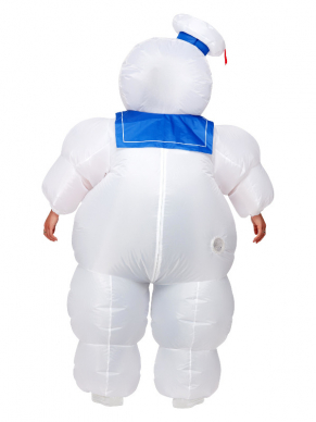 Met dit geweldige Ghostbusters Opblaasbaar Stay Puft-kostuum met zelfopblazende ventilator ben je in één keer klaar voor jouw themafeestje.