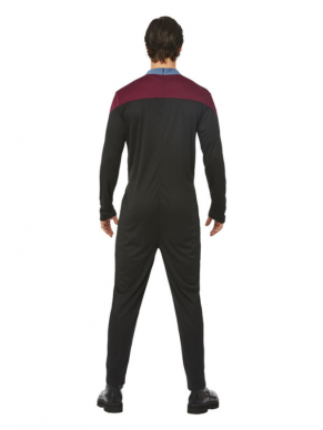 Star Trek Voyager Command Uniform, bestaande uit de Jumpsuit, Delta Badge & Rank Insignias. Met dit kostuum ben je in één keer klaar voor jouw themafeestje. Bekijk ons gehele Star Trek assortiment voor nog meer kostuums.