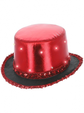 Leuke rode Light Up hoed met 20 LEDS. Leuk voor een fout feestje.