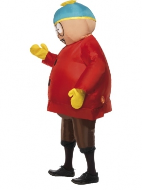 South Park Cartman Opblaasbaar Heren Verkleedkleding. Dit kostuum trekt u aan doormiddel van een rits te sluiten aan de achterkant. Let op: het kostuum heeft geen opening in het gezicht dus u kunt hier niet door eten of drinken! Meer kostuums uit South Park kunt u ook in deze winkel vinden. One Size Fits All. Valt ongeveer als een M/L. Het hoofd van Cartman kostuum is afritsbaar, dien u deze open gaat alle lucht uit het kostuum. Let op: u kunt niet drinken als u dit kostuum aan heeft! U bevestigd de motor in het kostuum met een ring. De motor werkt op batterijen en die zorgt ervoor dat het kostuum constant gevuld blijft.