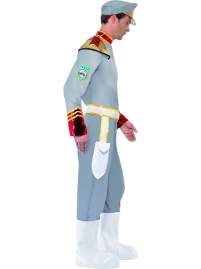 Stingray Captain Troy Heren Verkleedkleding. Inbegrepen is het jasje, de hoed, riem met holster en de broek met boot cover (schoenen hoezen).