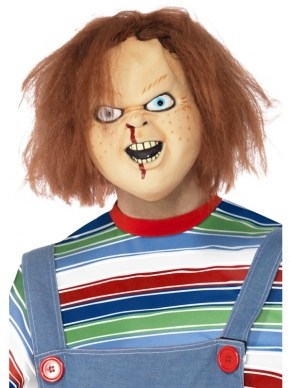 Chucky Masker met Haar en bloed.