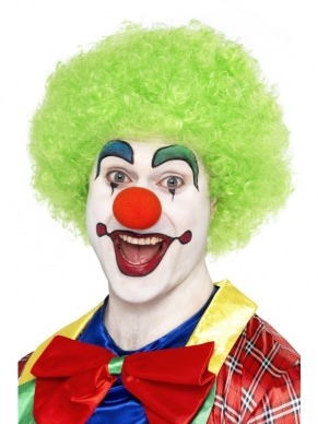 Groene Clown Pruik. Mooie volle pruik 120gram