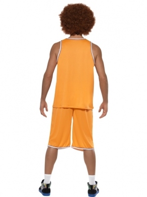 Lucky Balls Basketbal Kostuum. Inbegrepen is het shirt en de broek. De pruik verkopen we los.