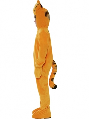 Complete bodysuit van Garfield met handschoenen. 