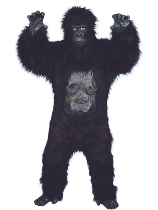 Gorilla Deluxe Heren Verkleedkleding. Kompleet bodysuit met masker en handen en voeten. Top kwaliteit. 