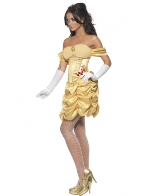 Fever Golden Princess Belle Verkleedkleding. Mooie gedetailleerde Belle Jurk. De Accessoires verkopen we los in onze webwinkel.