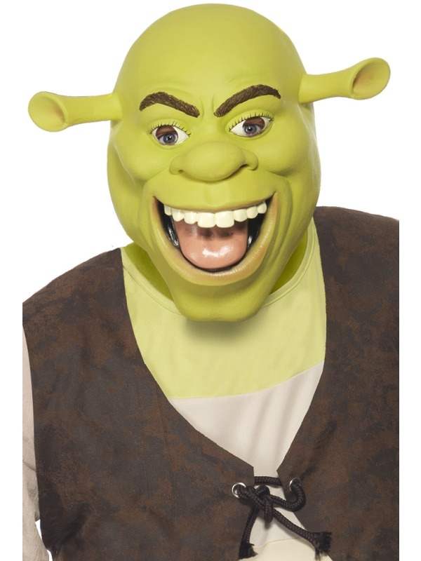 Maak je Shrek Kostuum compleet met dit geweldige Shrek Latex Masker.