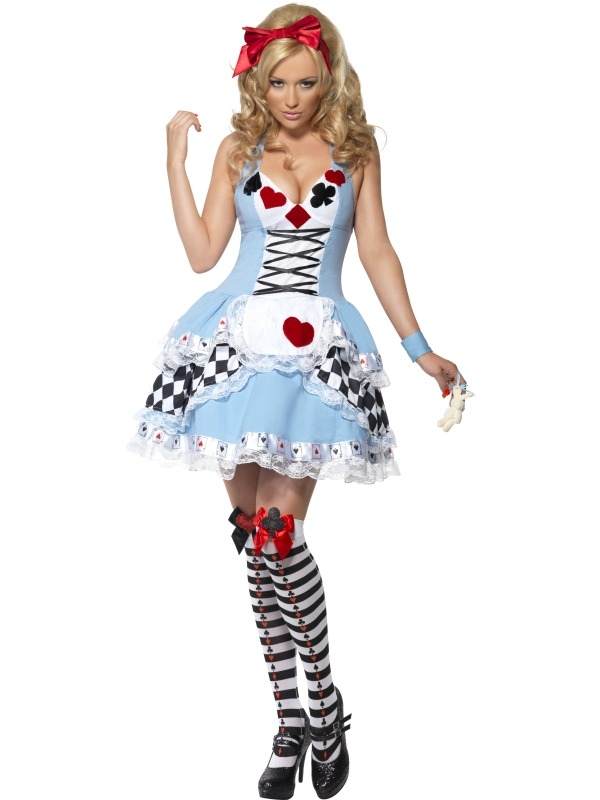 Waan je in Wonderland met dit geweldige kostuum, bestaande uit de sexy Alice in Wonderland jurk en de rode haarband, maak je look compleet met bijpassende accessoires zoals pruik en kousen.