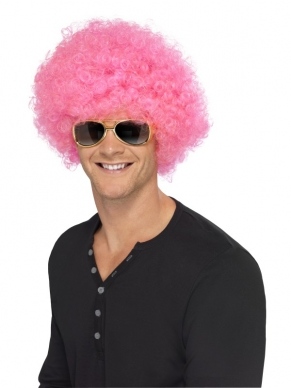 Pink Clown Pruik - 120 gram. Ook leuk als Afro pruik. Ook verkrijgbaar in andere kleuren.