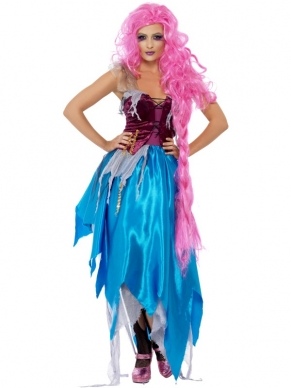 Repulsive Rapunzel Dames Kostuum. Mooie top kwaliteit jurk met rok in laagjes. De pruik verkopen we los. We verkopen alle kostuums van: Sprookjes met een twist (twisted fairy tales). 