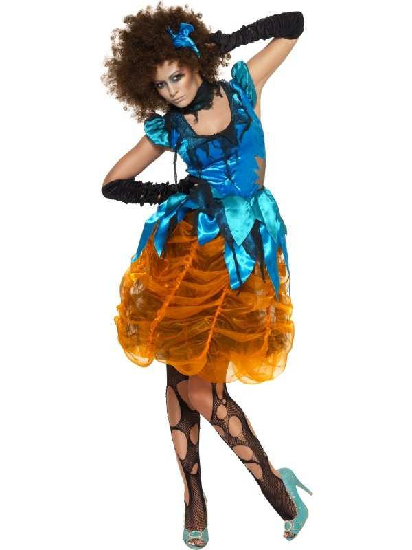 Sprookjes met een twist: Killerella Dames Kostuum, bestaande uit de jurk met halsband/ketting. We verkopen ook alle andere figuren uit: Twiste fairy tales. Maak de look compleet met een bijpassende pruik en je bent klaar voor jouw Horror Party.