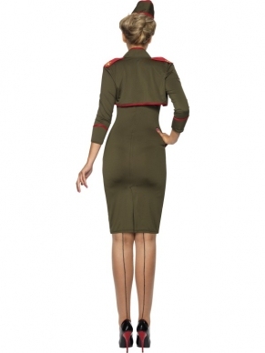 Army Girl Leger Dames Verkleedkleding. Verkleed je als leger officier met de Army Girl Leger Dames verkleedkleding en iedere vijand geeft zich direct over. 
Inbegrepen is de mooie leger jurk, het bolero jasje en het hoedje. Een compleet leger verkleedkleding kostuum.