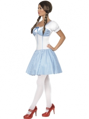 Dorothy Dames Kostuum. Tovenaar van Oz kostuum. Inbegrepen is de blauw witte jurk.