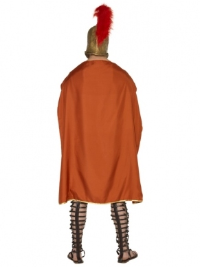 Luxe Romeinse Soldaat Heren Verkleedkleding. Inbegrepen is de complete uitrusting met cape. De helm verkopen we los. Top kwaliteit. Maat Medium.