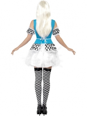 Alice in Wonderland met Lichtjes in de rok. Mooie jurk met lichtjes in de rok die aan/uit kunnen en losse mouwen.