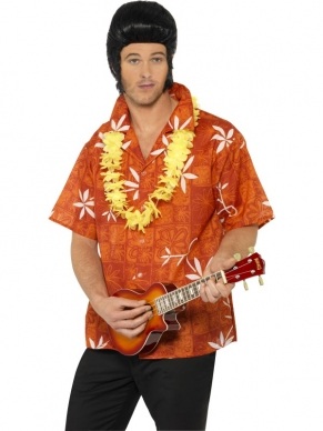 Elvis Hawaii Shirt met Bloemenkrans